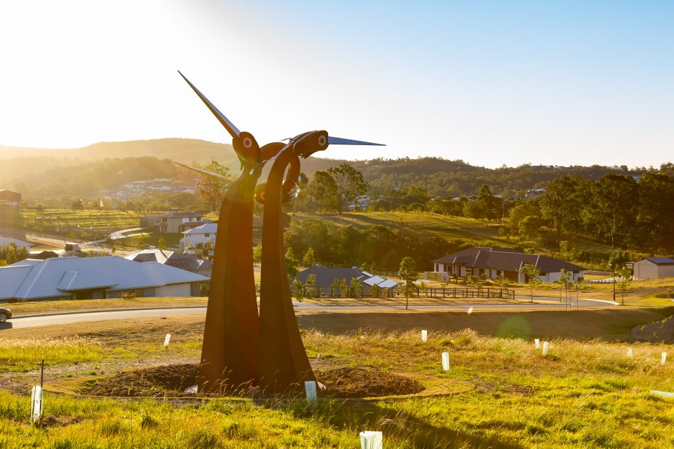 Buyers flock to acreage estate as iconic birds take up residence